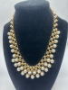 Rhinestone Necklaces Hairclip Statement Hot Pink Earrings - 2