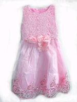 Absolutely Darling New Pink Sequin & Lace Child's Dress (Size 160)
