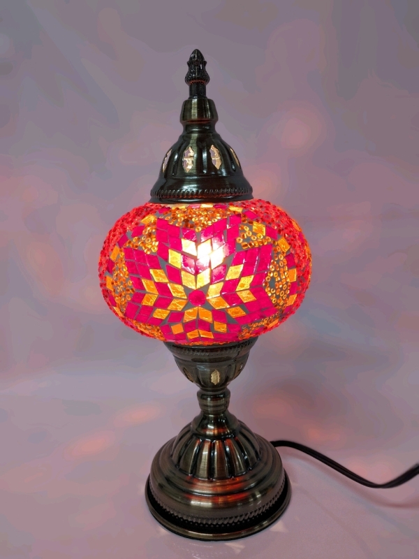 Gorgeous Turkish Mosaic Table Lamp 13" Tall