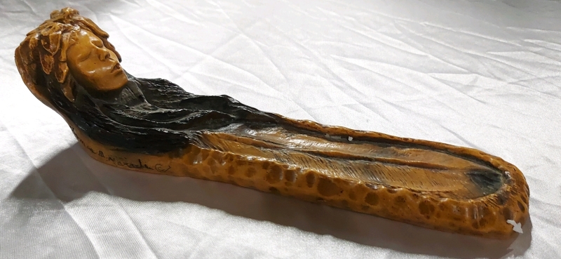 Incense Holder signed By Artist 13"x3.25"