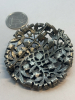 AB Rhinestone Large Round Brooch Antiqued Silver No 2287 - 2
