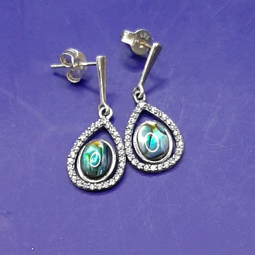 Sterling Silver & Blue Stone 2.5cm Drop Earrings