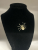 Spider Brooch Rhinestones Large Faux Pearl - 4