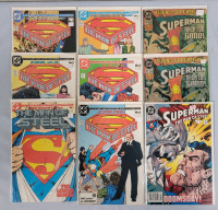 DC Comics The Man of Steel 6-Part Series #1-#6 & Reign of the Superman Comics .