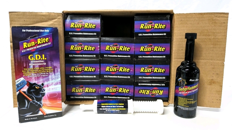 New* Case of 12 Run-Rite GDI #1501 Preventative Maintenance Kits Fuel System Cleaners