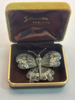 Cannetille Sterling Butterfly Brooch WFS Amazing