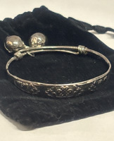 Sterling Silver Baby Bracelet with ringing Bells