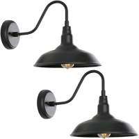 2x As New Goalplus Gooseneck Outdoor Lights - Model LM2202-2P