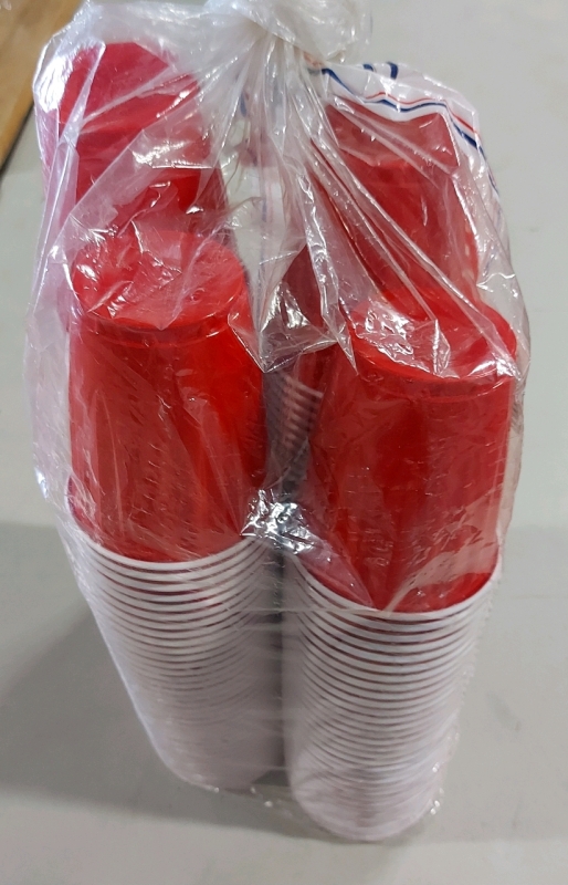 Big Red Party Plastic Cups Approx 150