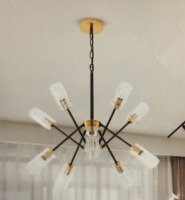 New 8 Light Glass Chandelier