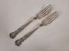 Two (2) Sterling Silver Forks & Silver Plate Community Ware - 2