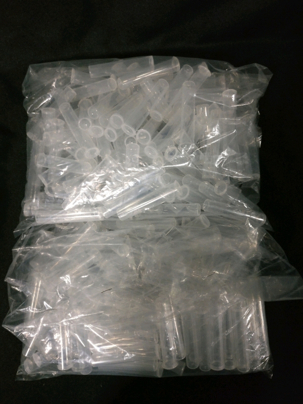 100+ New Lidded Plastic Tubes / Pill Holders - 3" Long