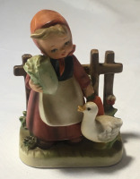 Girl with Goose Stauffer Figurine