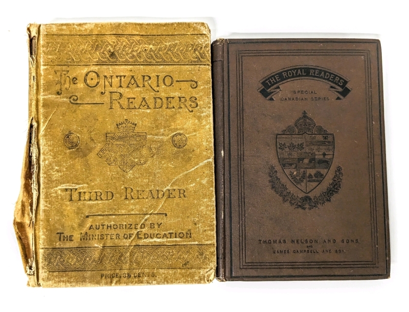 Antique 1880's Books: The Ontario Reader & The Royal Readers Special Canadian Series