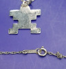 Peruvian Incan Figure Charm on a 15" Sterling Silver Chain Native East Coast Signed Pewter Pin - 3