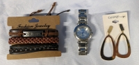 Personal Accessories Lot - Watch, Earrings, Bracelets.