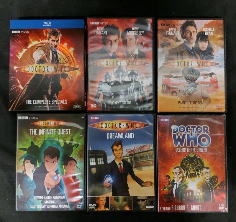 5 DVD's And 1 BluRay Box Set Doctor Who