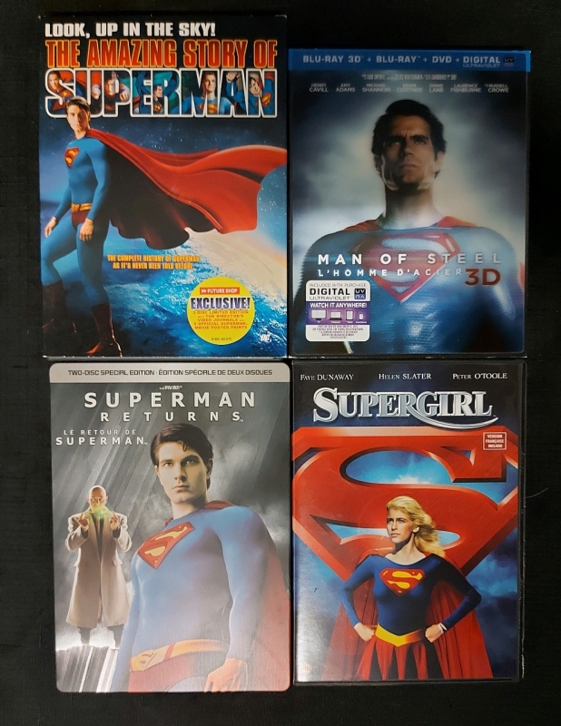 Superman And Supergirl DVD And BluRay Collection