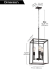 New VINLUZ 3 Light Farmhouse Chandelier Black Fixture - 2