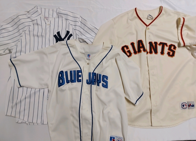 Large New York Yankees XL Blue Jays (Large?) San Francisco Giants Baseball Jerseys