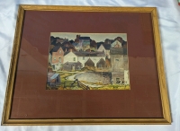 Framed Print of A.J Casson's Saturday Afternoon. 21" by 17" with Matte and Frame.