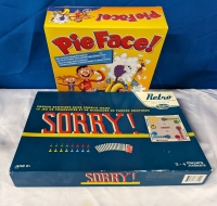 Retro Sorry and New Pie Face Games.