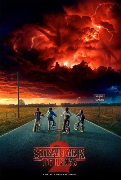 4 New Stranger Things Season 2 Dark Clouds TV Poster (24 x 36 inches)