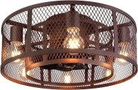Ohniyou 21" Caged Ceiling Fans w/Lights , Flush Mount Ceiling Fan with Light and Remote