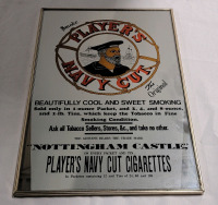 Vintage Player's Navy Cut Authentique Art Nouveau by Dareco wall mirror made in Japan