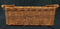 Wood Wicker Basket 25"x10"x13.5