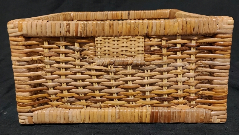 Handy Wicker Basket With Handles 14"x12.5"x6"