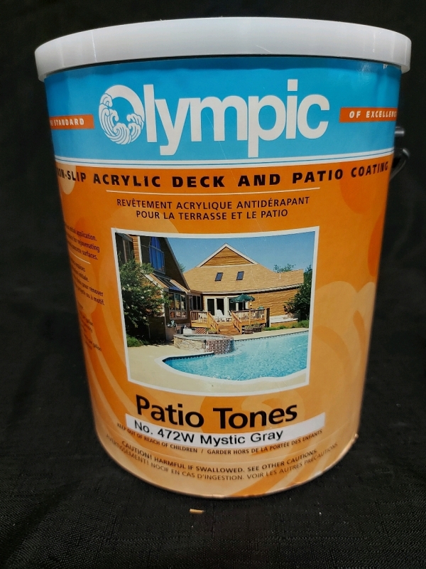 Olympic Non Slip Acrylic Deck And Patio Coating 472W Mystic Gray 1 Gallon