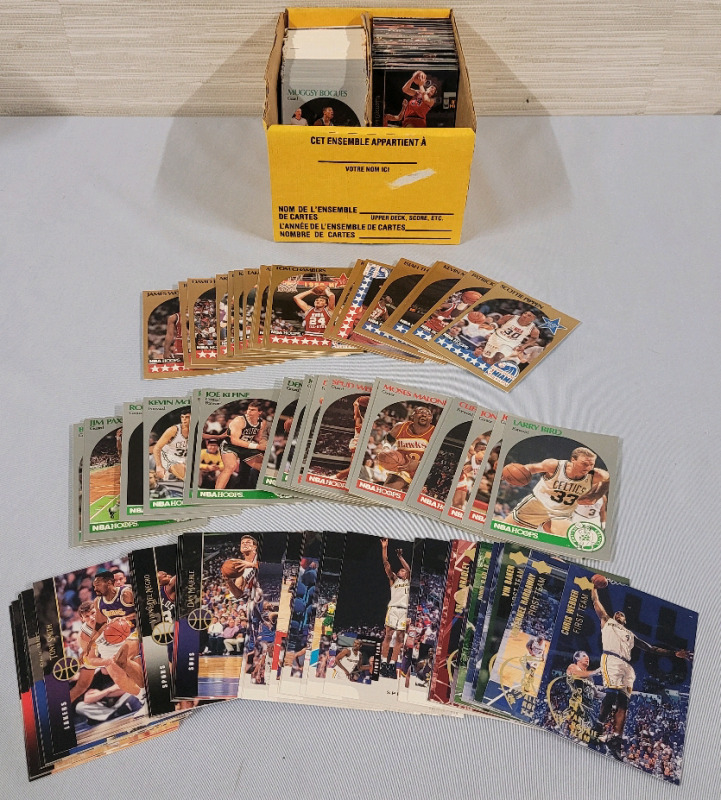 1990 - 1994 NBA Basketball Trading Card Singles , 480+ Trading Cards No Doubles