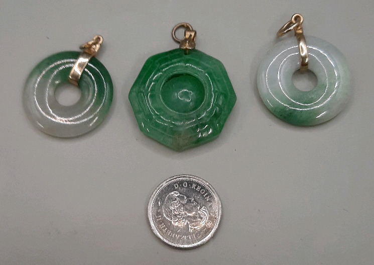 3 Jade Pendants