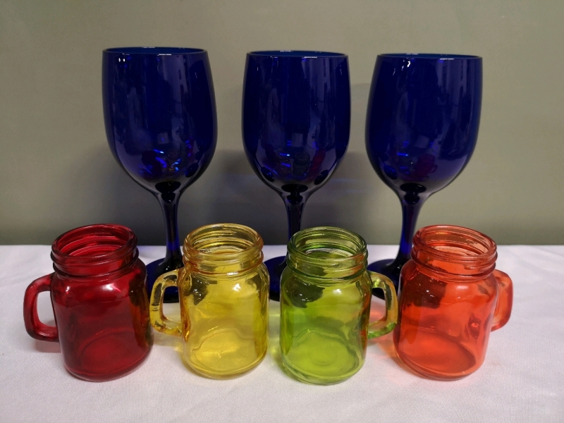 6 Coloured Glasss