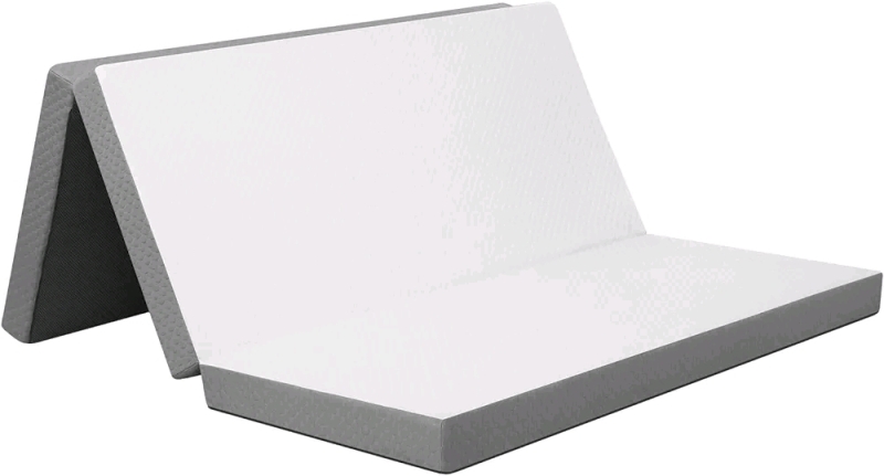 New - Forias Folding Mattress, 4"×59"×80" Tri-Folding Memory Form Mattress