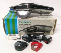 Vintage DYMO 1570 Deluxe Tapewriter w 5 Rolls of Dymo Labeling Tape with Original Box