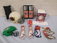 Sports Memorabilia Lot : Baseball , Football , Hockey & Otter Cellphone Case