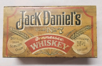 Vintage metal JACK DANIEL'S tin match box holder