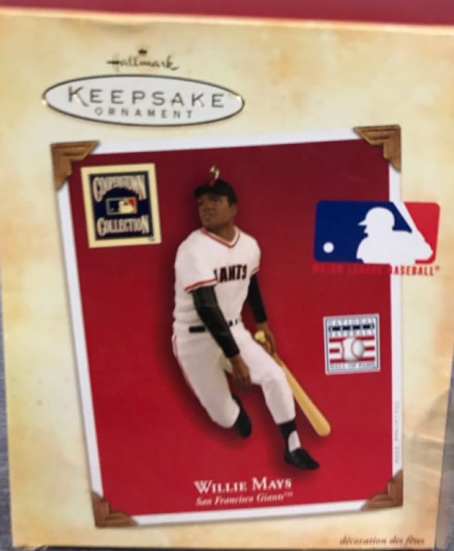 New Hallmark Keepsake Willie Mays MLB Collectable Ornament 5&rdquo;