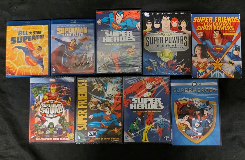 9 Superheroes Movies Marvel And DC BluRay And DVD