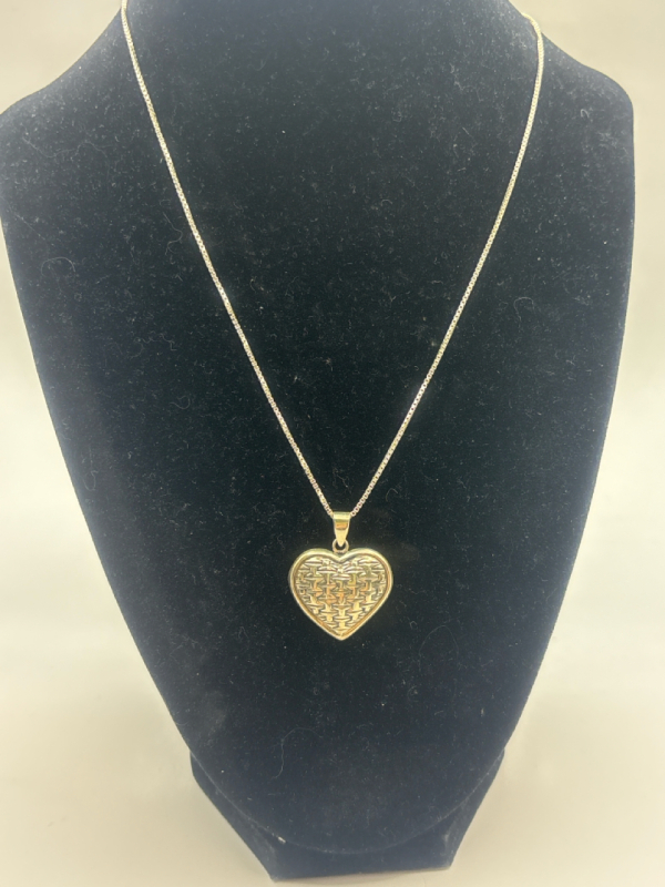 925 Sterling Silver Woven Heart 925 Vivah Box Chain