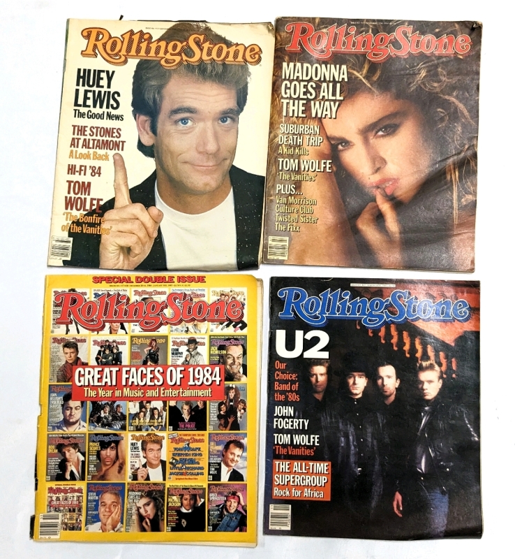 4 Vintage Rolling Stones Magazines : 1984 Sept 13, Nov 22, Dec 20 & 1985 Mar 14