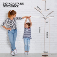 Outon LED Floor Lamp with Remote Touch Control Adjustable Standing Reading Light with 4 Color Temperature for Living Room