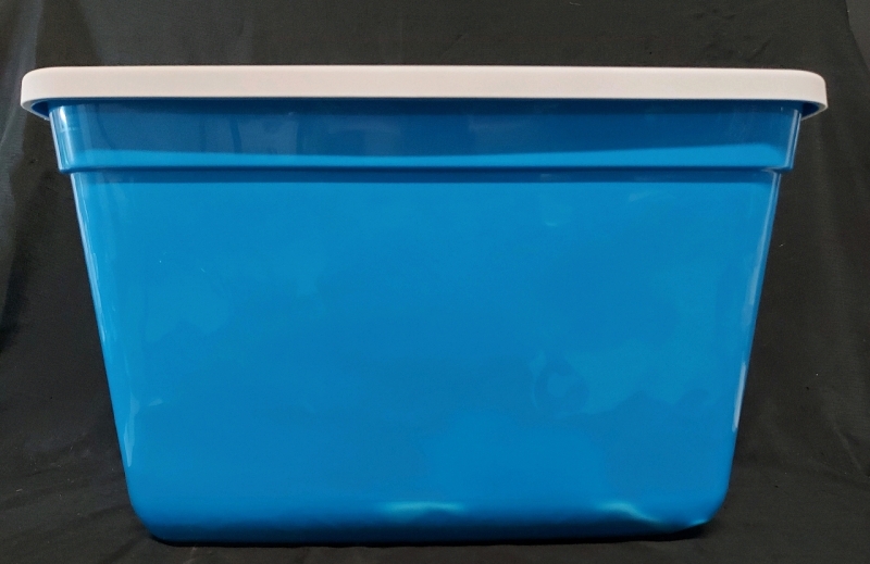 Rubber Storage Bin And Lid 23"x15"x15" approx