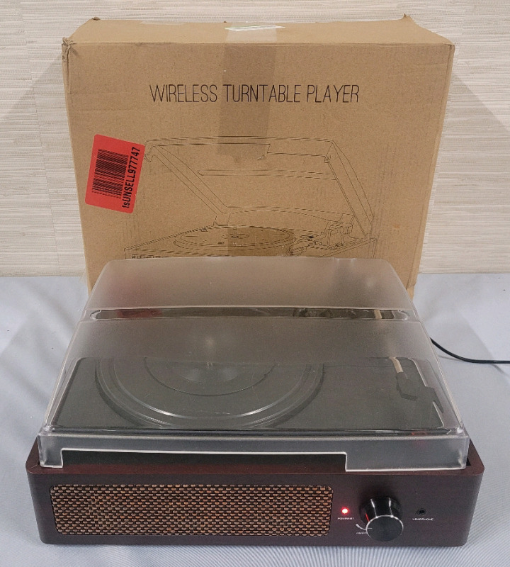 BR Wireless Turntable Player . 33, 45 & 78 rpm , Built-in Speakers . Tested Working