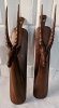 2 Wooden Gazelle Wall Hangings. - 2