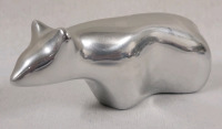 Hoselton Canada Solid Aluminum Polar Bear Sculpture Figurine Signed #960 , Dated 2004