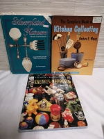 3 Collector Reference Books - Silverplated Flatware, Salt & Pepper Shakers + Kitchen Collectibles