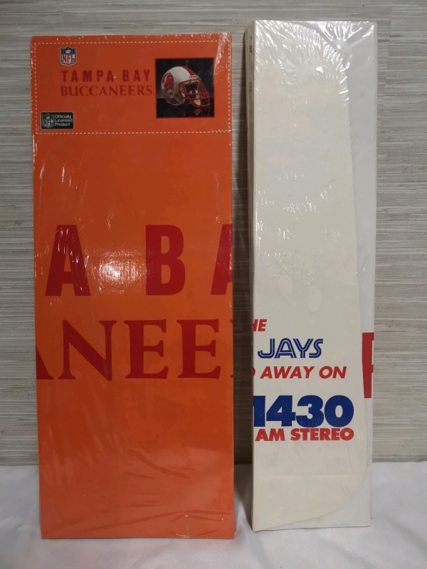 2 New Cardboard Windshield Car Sunshades - Blue Jays/Arby's & Tampa Bay Buccaneers